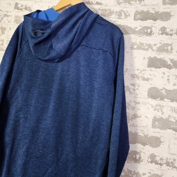 Under‎ Armour UA Mens Blue ColdGear Hooded Pullover Sweatshirt Activewear Size L - Picture 11 of 15